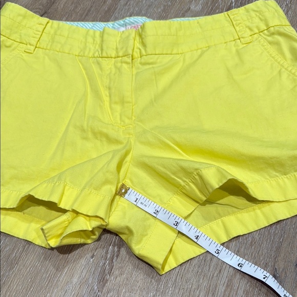 J. Crew Size 6 Yellow Bermuda Shorts Tailored Cotton Blend - Picture 7 of 10